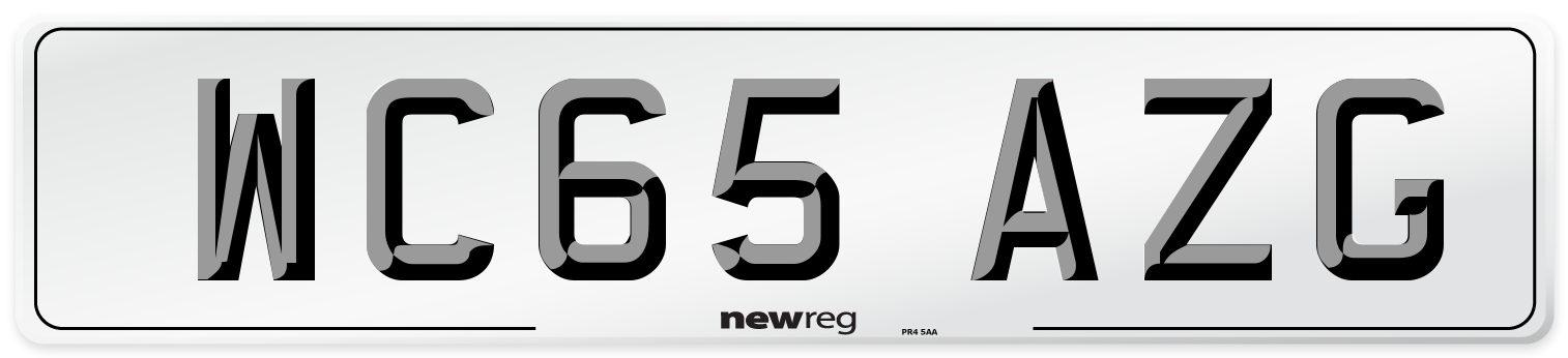 WC65 AZG Number Plate from New Reg